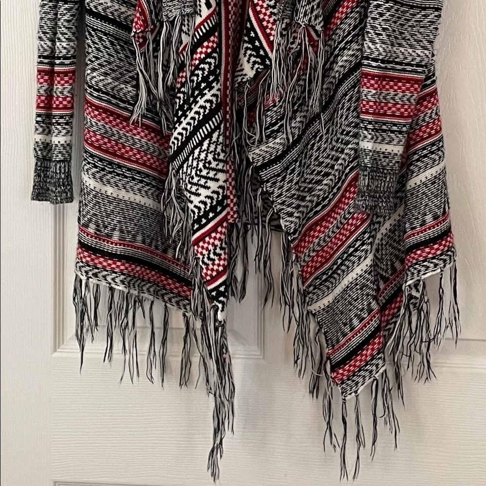 Almost Famous Aztec Navajo Fringe Open Cardigan
